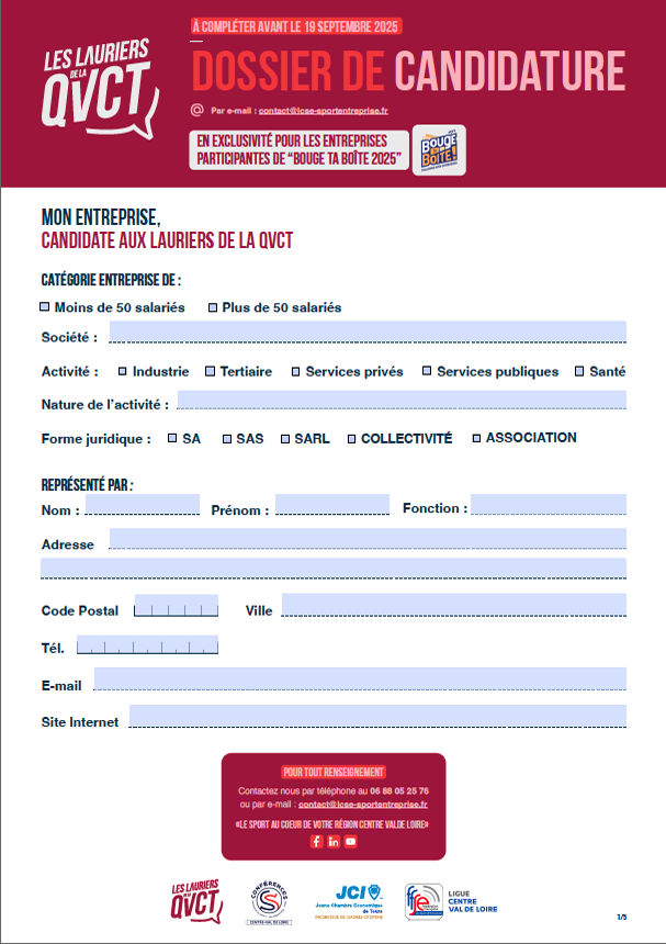 Dossier de candidature